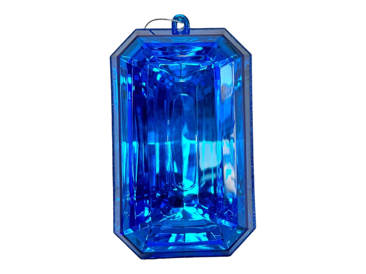 MTX67416 9" Acrylic Emerald Cut Precious Gem Ornament - Choose from Stunning Colors